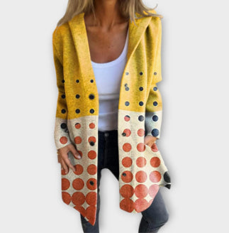 Womens New Christmas Abstract Print Casual Jacket