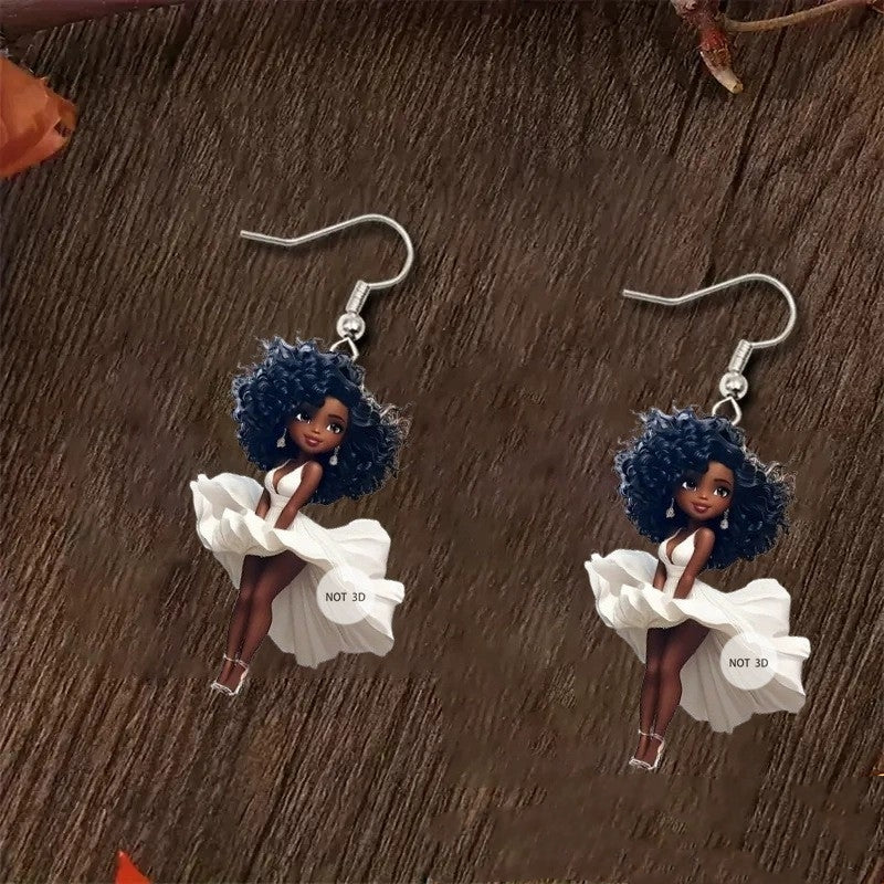 Black Beauty Hanging Earrings