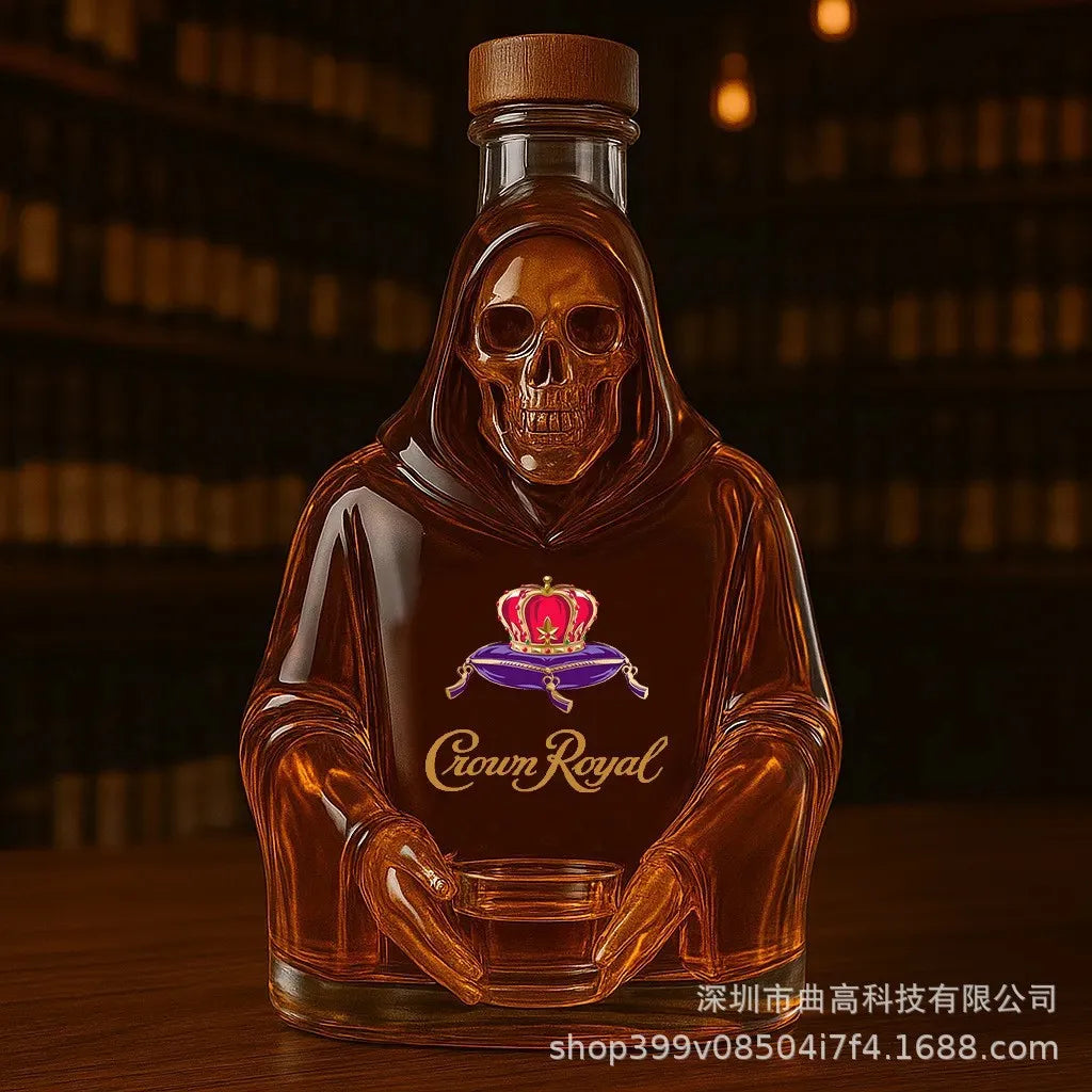 Bigfoot Whiskey Decanter – Funny Sasquatch Engraved Glass Bottle for Rustic Bars & Cabin Decor