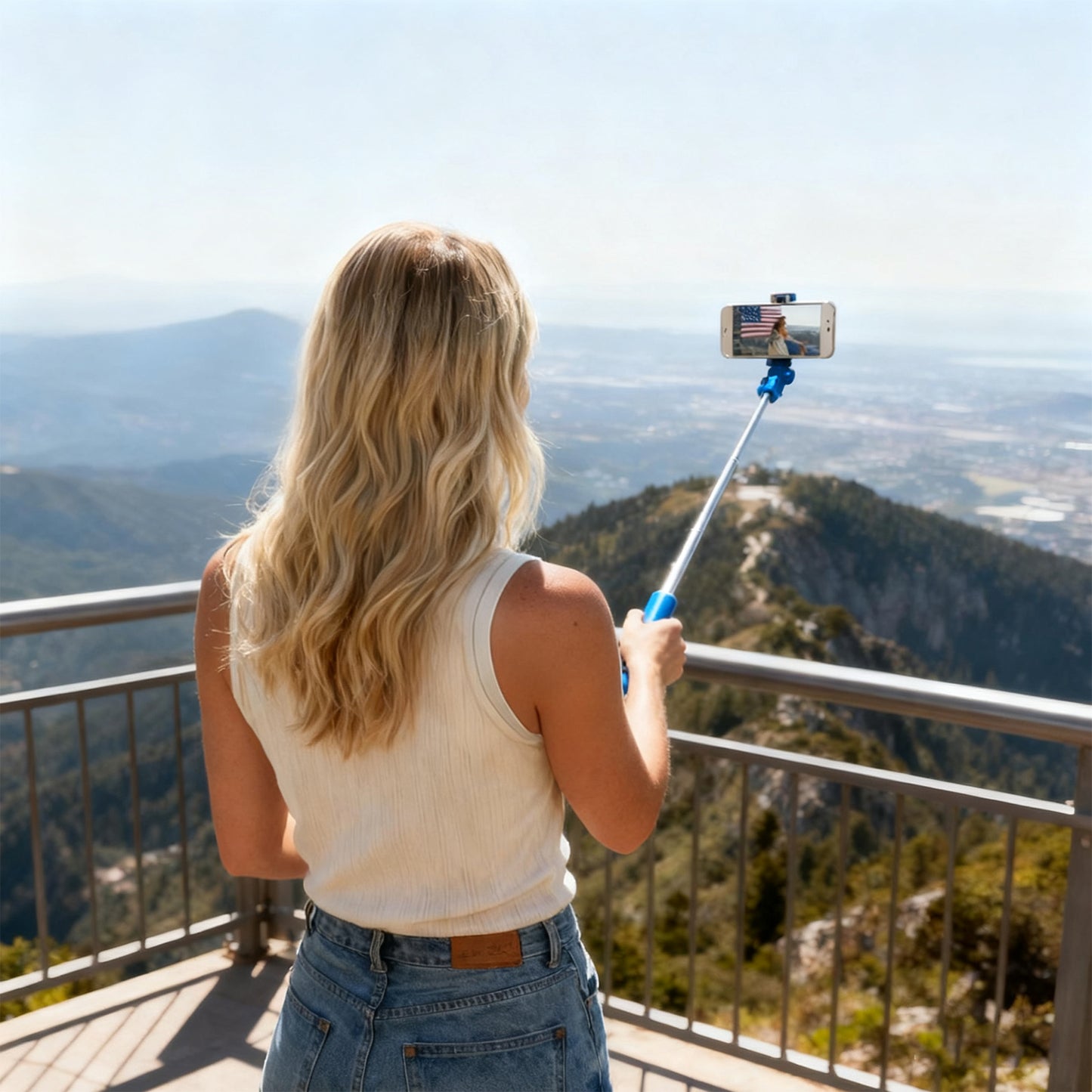 Lipstick Selfie Stick-Blue 4302