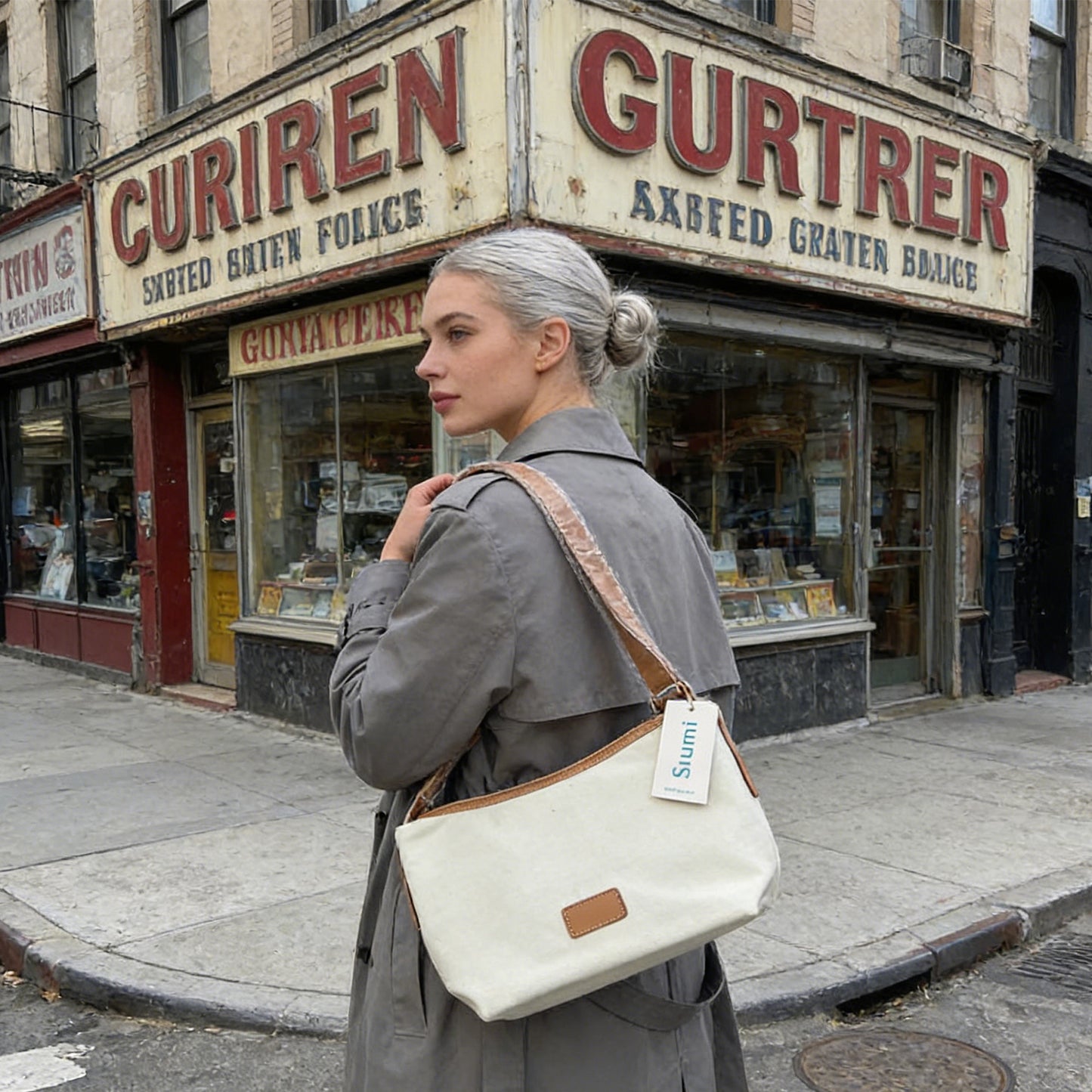 Simple Cross Body Bag-Coffee 1980
