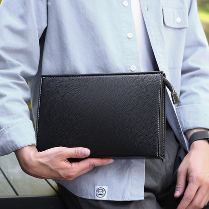 New Clutch Men's Briefcase Soft Leather Fashion Trendy Casual Business