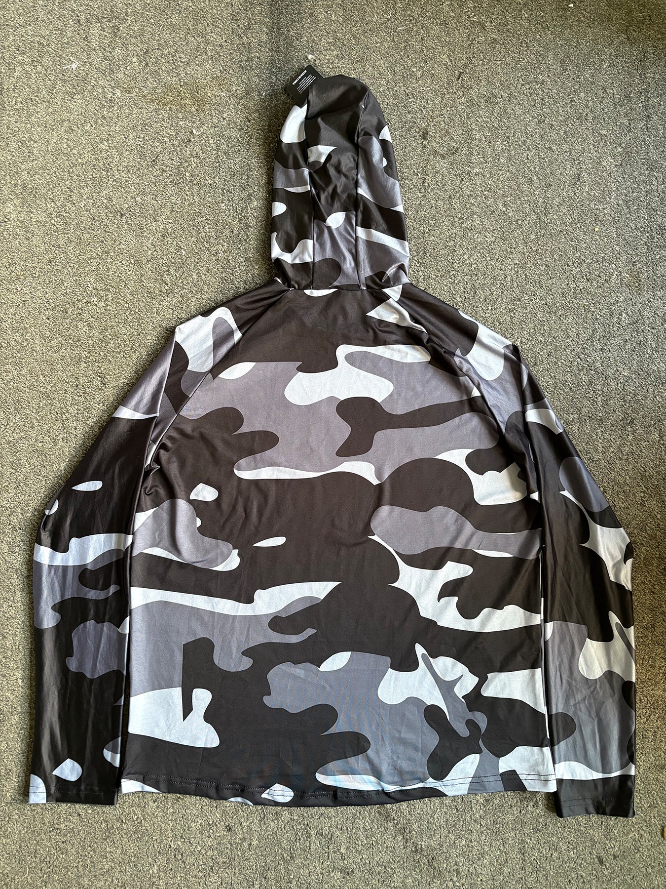 Fishing Hoodie Face Mask Neck Cover Sailing Shirt Summer Men Long Sleeve Sun Protection Hunting Jersey Camisa De Pesca Performance Fish Gear Beach Tops Wear Climbing Uniform