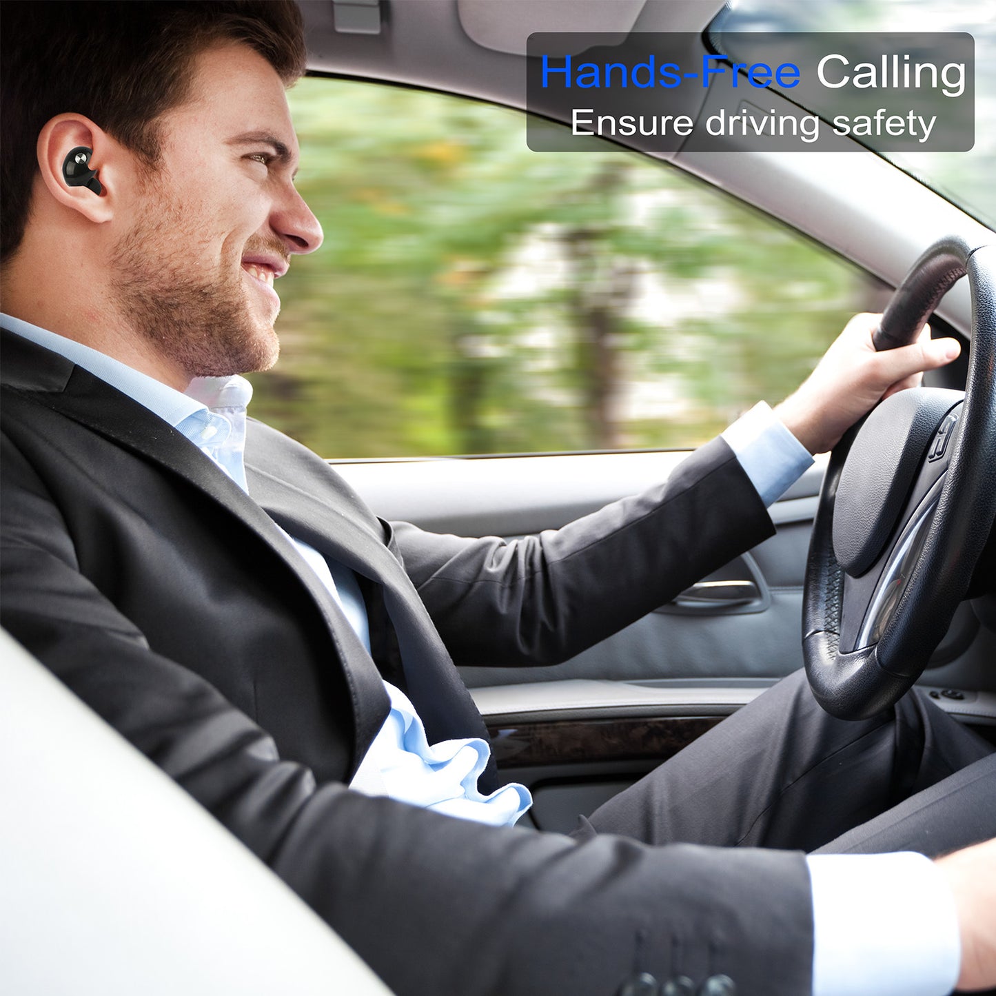 TWS True Wireless V4.2 Earbuds IPX4 In-ear Stereo Earphone Hands-free Deep Bass Earpiece With Mic Magnetic Charging Case 30Hrs Single Earbud Work Time Driving Business