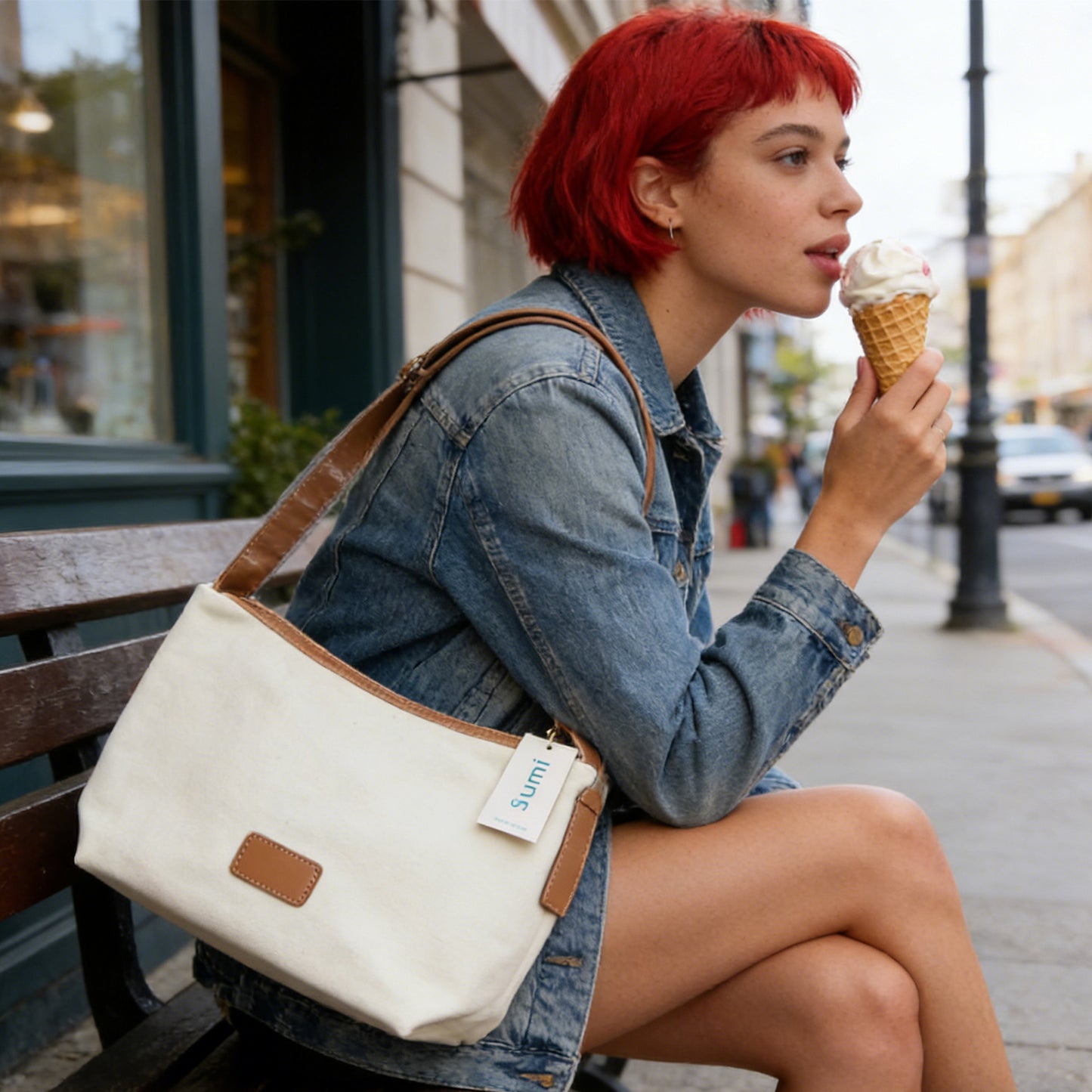 Simple Cross Body Bag-Coffee 1980