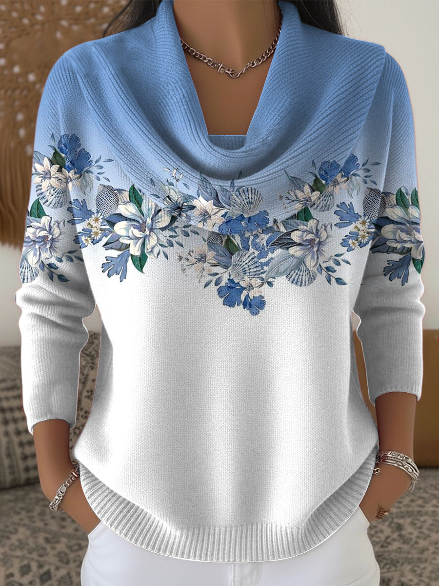 Womens Casual Loose-fitting Pullover Hoodie With A Cowl Neck