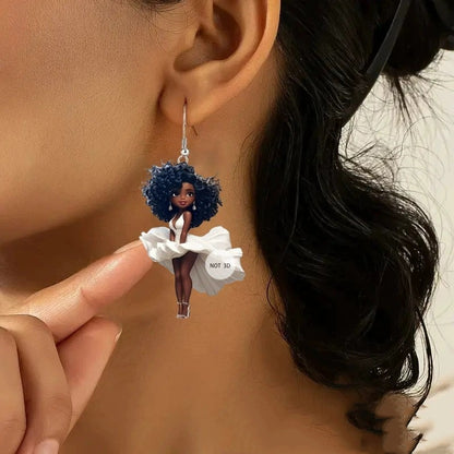 Black Beauty Hanging Earrings