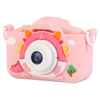 Pink-Blue Options -- 1Pc Dinosaur Kids Selfie Camera Cartoon Camera 48MP 1080P HD Digital Camera With Cartoon Case Card Reader 32G MMC Card For Boys Girls Above Aged 6 Years Old