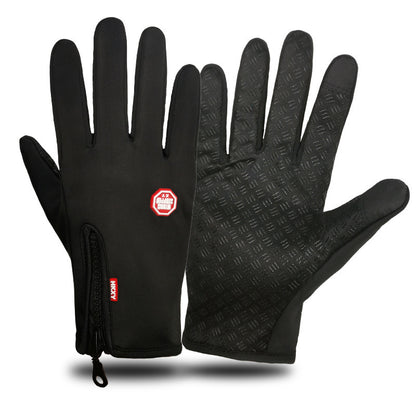 Full Finger Touch Screen Zipper Ski Gloves