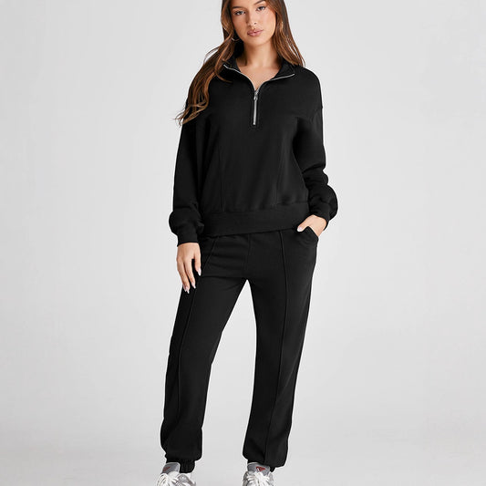 Shiying AutumnWinter New Solid-Color Sporty Casual Womens Set