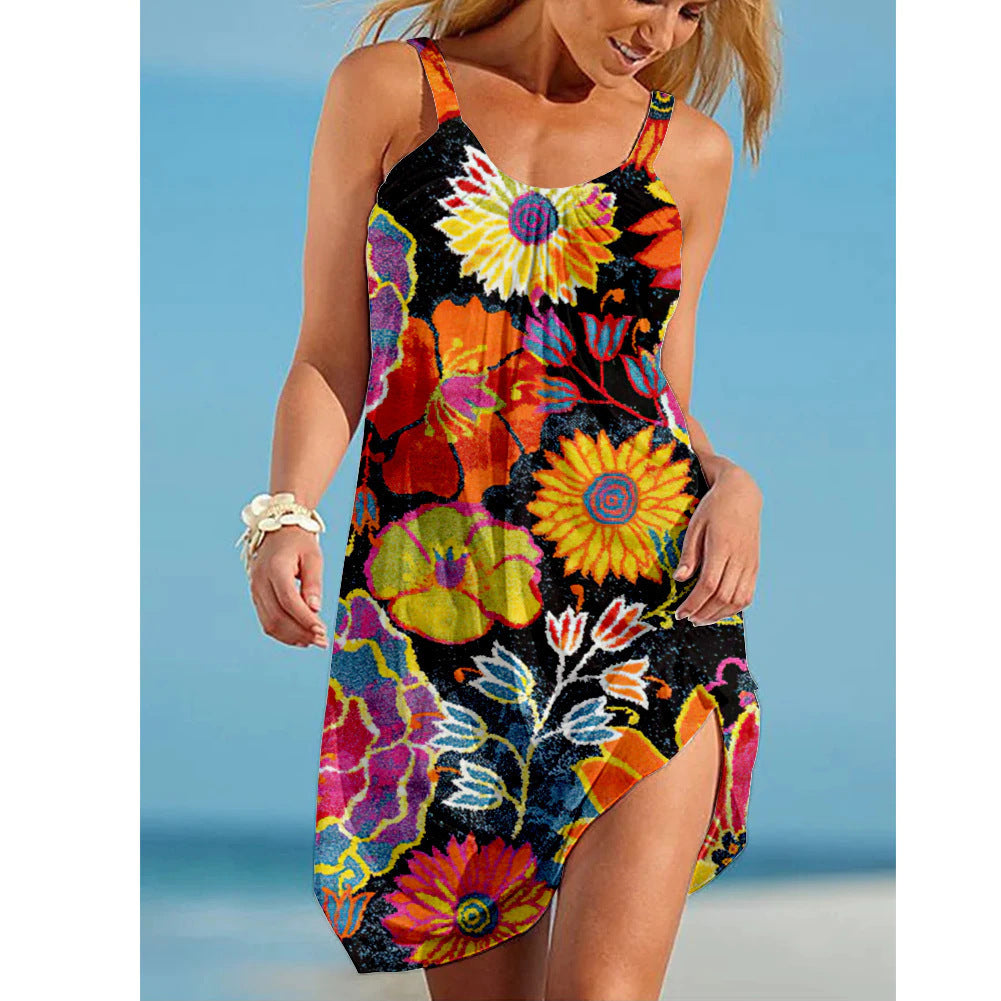 Womens Stylish Sassy Camisole Print Dress