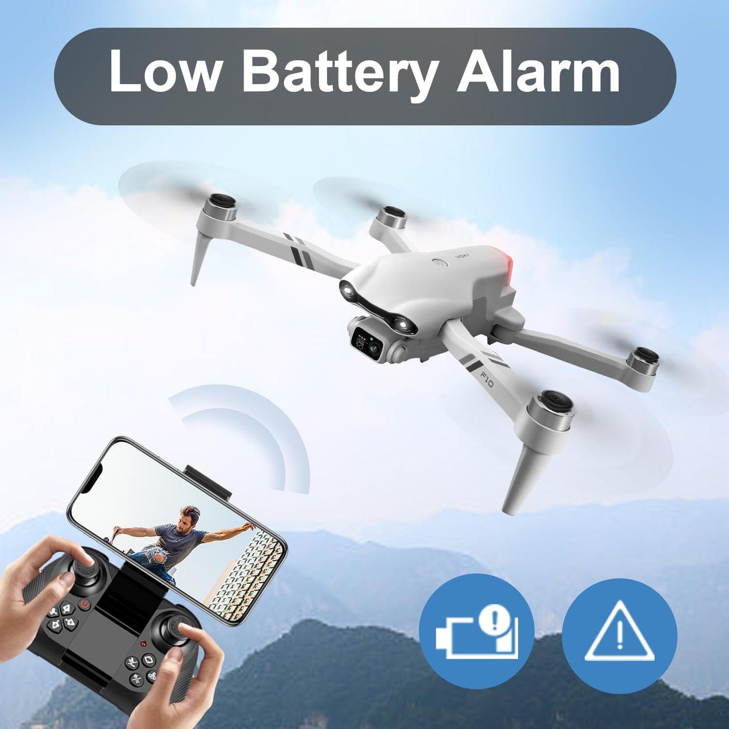 F10 Foldable Drone With Camera WIFI FPV For Adults,1080P HD FPV Live Video RC Quadcopter,Logistics Is Randomly Sent By UPS,USPS