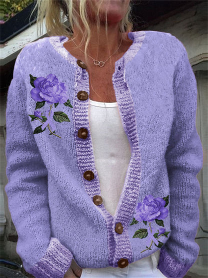 Womens French-style Sweater Cardigan Jacket Top