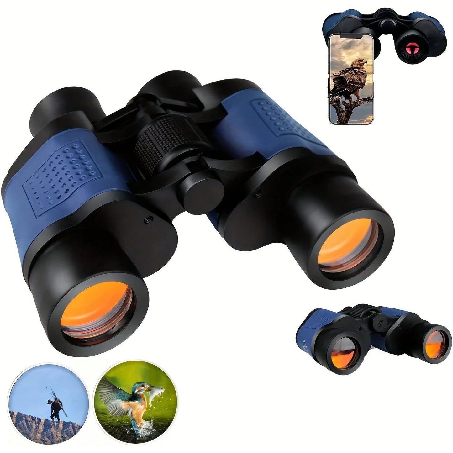 1PC Binoculars 60x60 Binoculars With Night Vision, Binoculars High-Powered Telescope Coordinate Hig