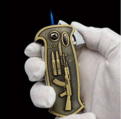 Cool Metal Design Jet Torch Lighter Refillable Butane Novelty Lighter For Gift Fireplace Candle Camping BBQ