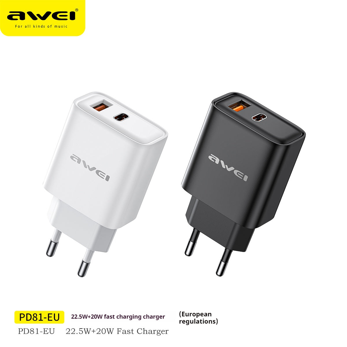 AWEI 22.5W 20W Fast Charger EU