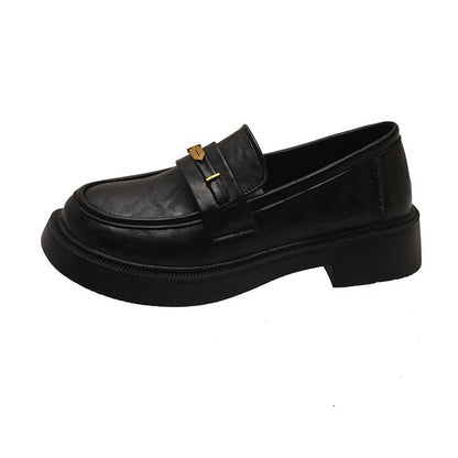 All-match Metal Commuter Soft Bottom Soft Surface Small Leather Shoes