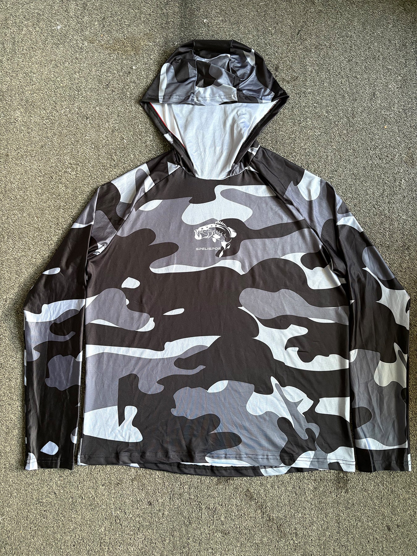 Fishing Hoodie Face Mask Neck Cover Sailing Shirt Summer Men Long Sleeve Sun Protection Hunting Jersey Camisa De Pesca Performance Fish Gear Beach Tops Wear Climbing Uniform