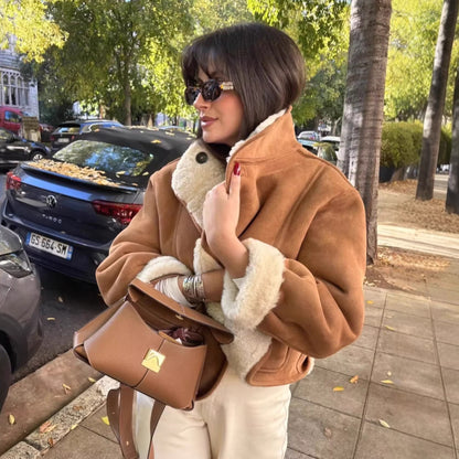 Womens Stylish Versatile Reversible Thermal Jacket