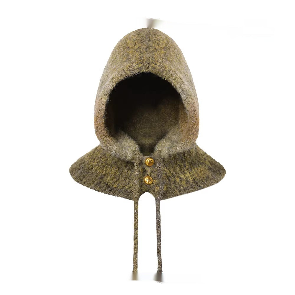 Warm Ear-protecting Hat And Scarf In One Tie-dye Balaclava Hat