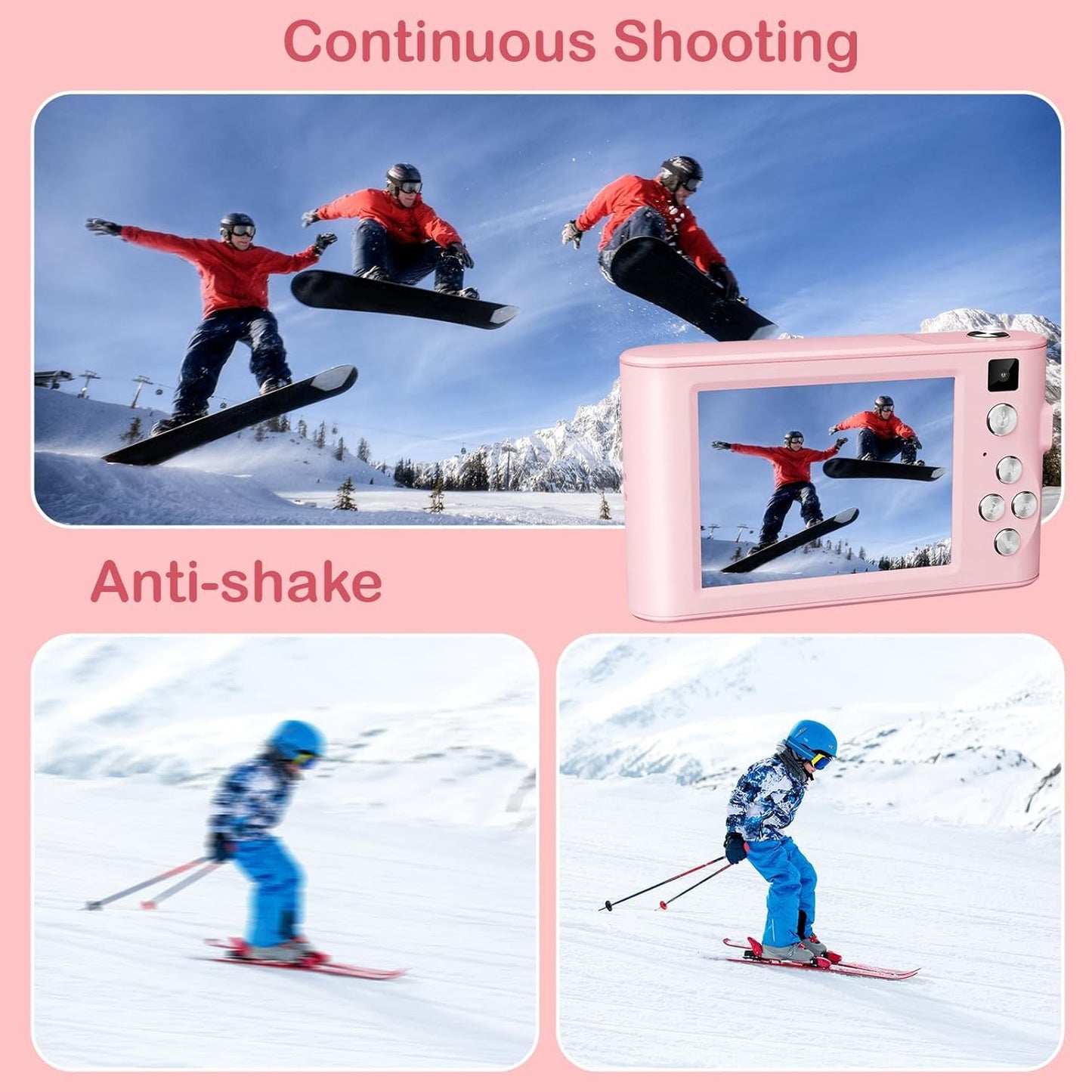 Kids Digital Camera Christmas Birthday Gifts With 32GB SD Card