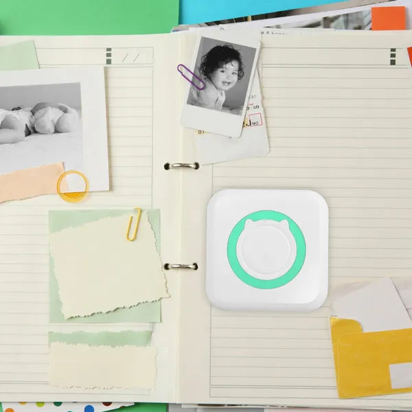 Pocket Wireless Thermal Printer Portable Mini Sticker Maker Machine Rechargeable Inkless Photo Printer For Printing Label Journal Study Notes Memo Photos