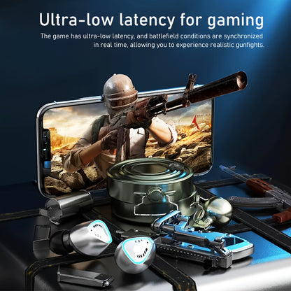 True Wireless Earbuds With ENC, Bluetooth 5.3, IPX7 Waterproof, 120 Hours Long Battery Life With Built-in Mic, Compatible With IOS & Android Devices Silver