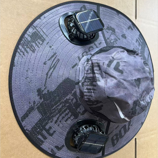 Men's Sun Shading Large Eave Sun Shading Solar Fan Cap