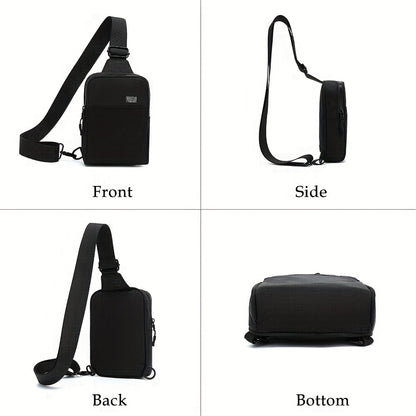 Small Crossbody Bags For Women & Men, Mini Sling Bag Fanny Packs Crossbody Purse, Chest Bag For Travelling, Hiking, Running -Black