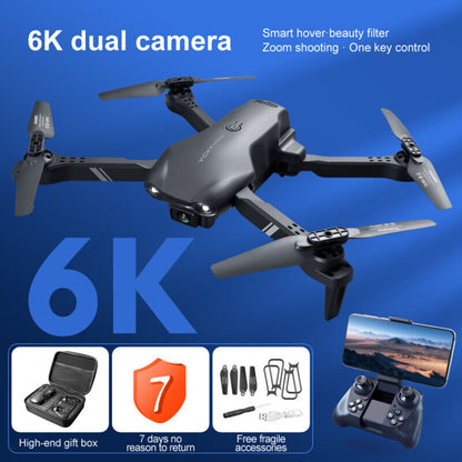 V13 RC Drone 6K HD Dual Camera WiFi FPV Foldable Quadcopter Camera Drone ,2 Battery.Logistics Is Randomly Sent By UPS,USPS,FEDEX