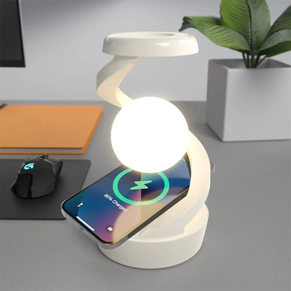 Rotating moon desk lamp