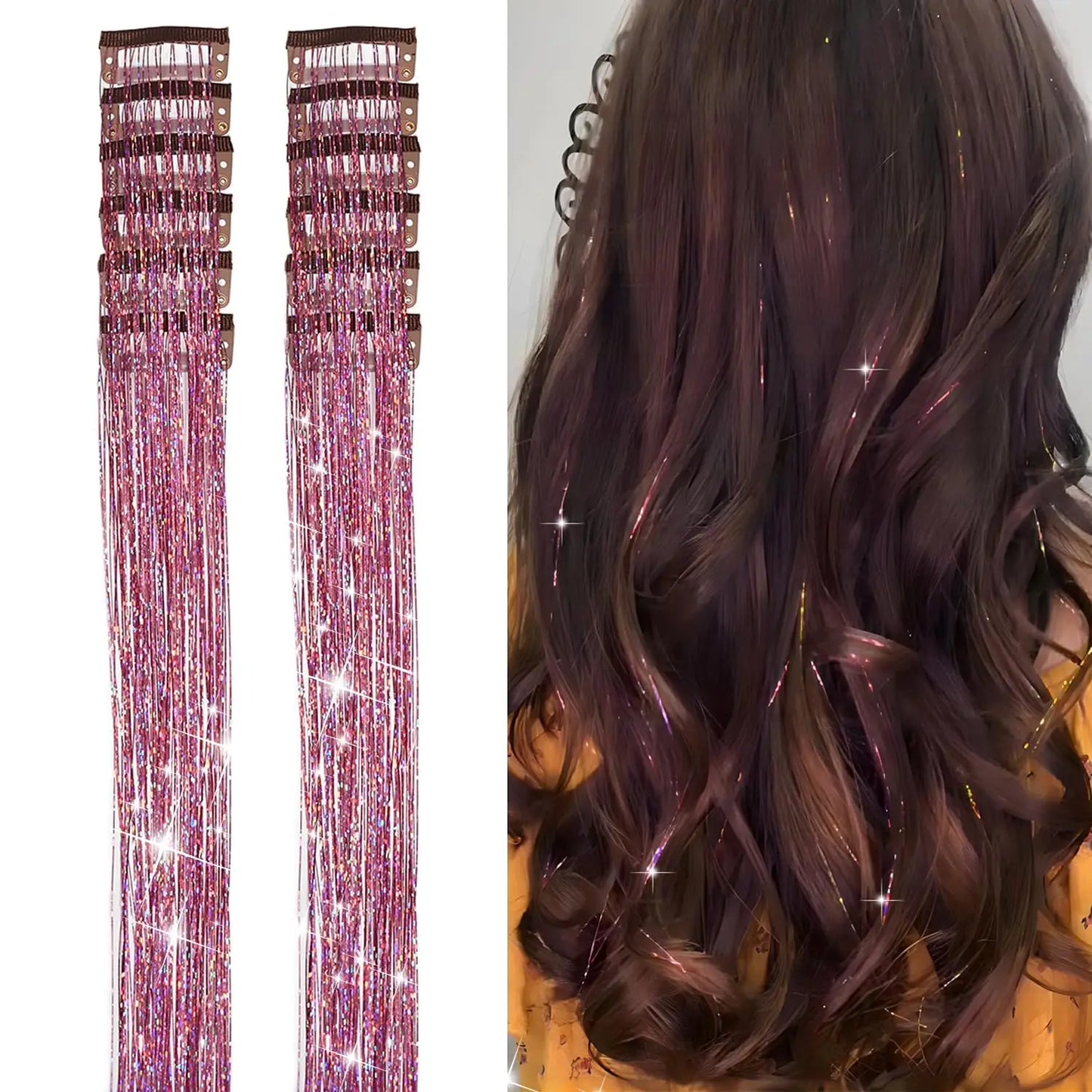 TwinkleGlow™ Tinsel Extensions 💫