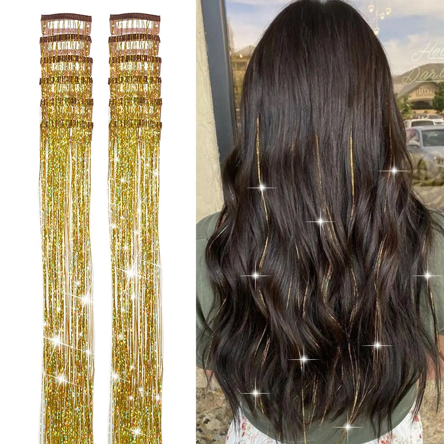 TwinkleGlow™ Tinsel Extensions 💫