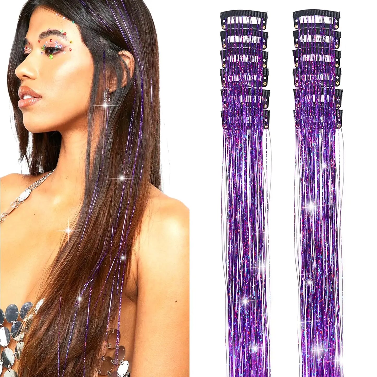 TwinkleGlow™ Tinsel Extensions 💫