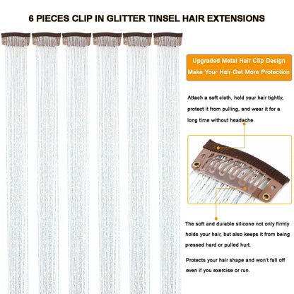 TwinkleGlow™ Tinsel Extensions 💫