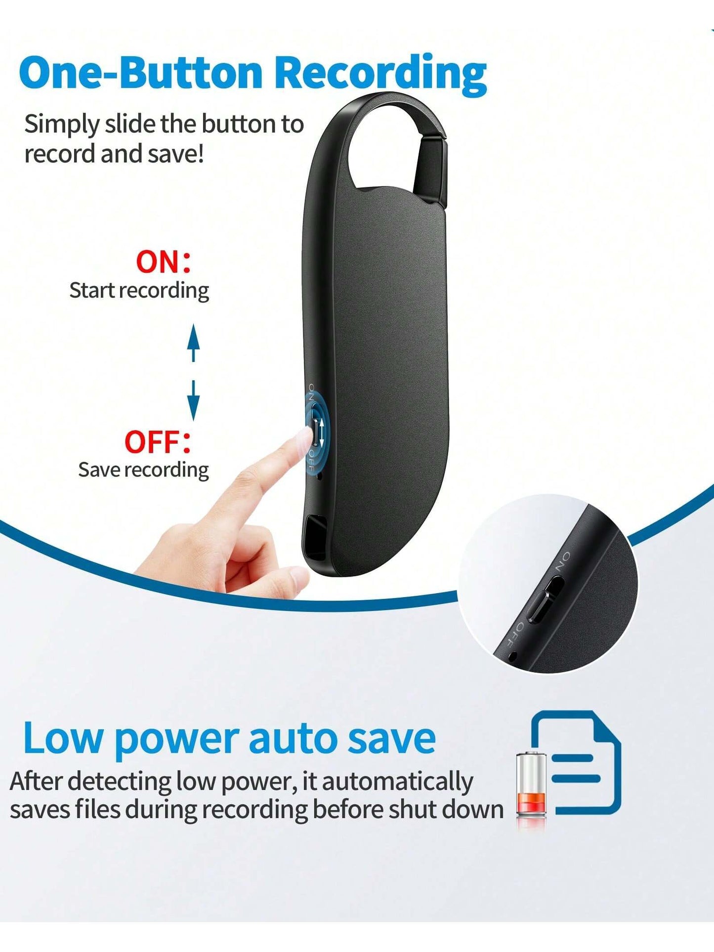 64GB Digital Voice Recorder, USB C Interface, Voice Activation And Noise Reduction, Suitable For Lectures, Meetings, Interviews, 900 Hours Of Large Capacity, Metal Casing