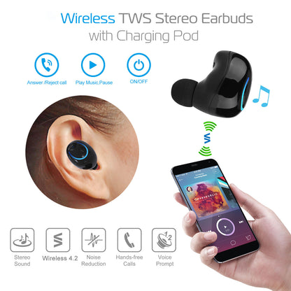 Wireless TWS Stereo Earbuds