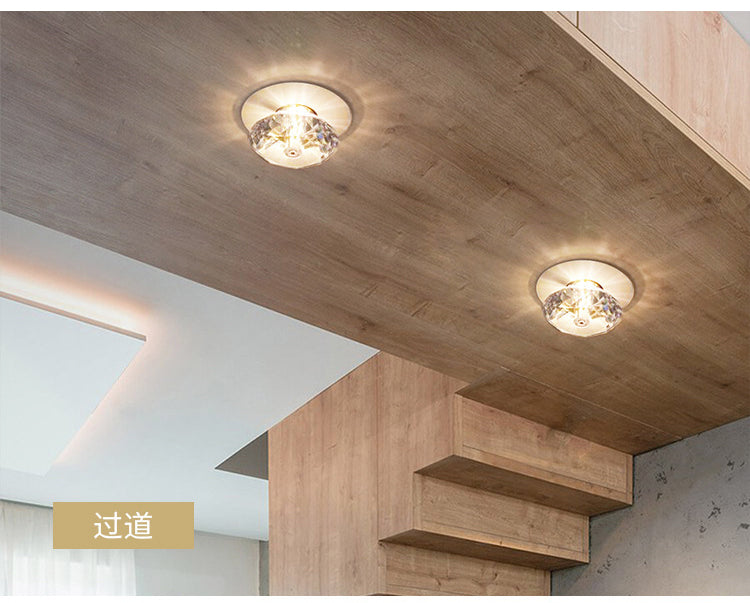 Diamond Crystal Tube Bulb Spotlight Ceiling Corridor Aisle