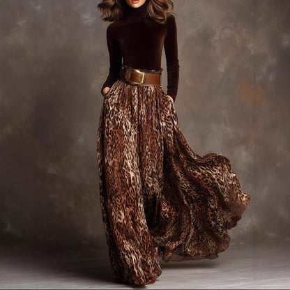 Womens High-waisted Figure-flattering, Versatile Drapey Casual Dress