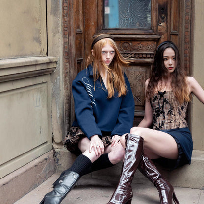 Womens Solid-Color Long-Sleeve V-Neck Sweater