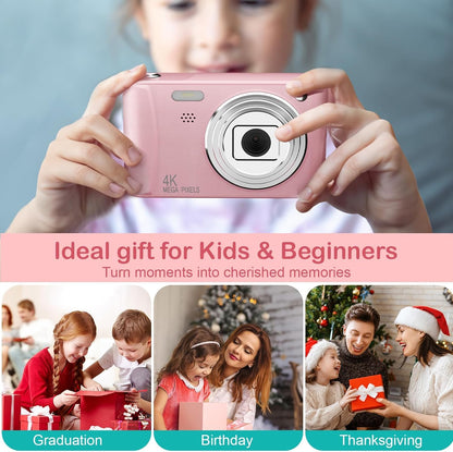 Kids Digital Camera Christmas Birthday Gifts With 32GB SD Card