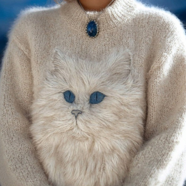 Womens Soft Cozy Crew-neck Long-sleeve Sweater For Fall And Winter