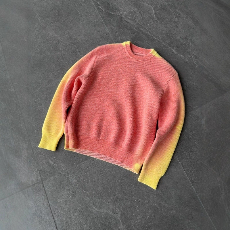 American-style Retro Long-sleeve Knit Sweater