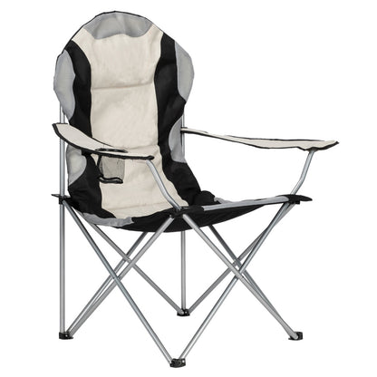 Camping Chair, Grey Iron Frame, Off-white