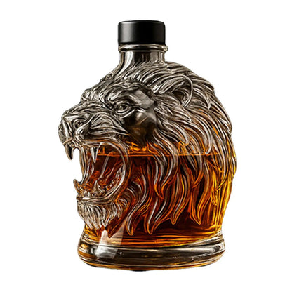 Animal-Shaped Whiskey Decanter - Unique Liquor Dispenser Bottle for Scotch, Bourbon & Tequila | Gift for Men, Dad, Husband (750ml)