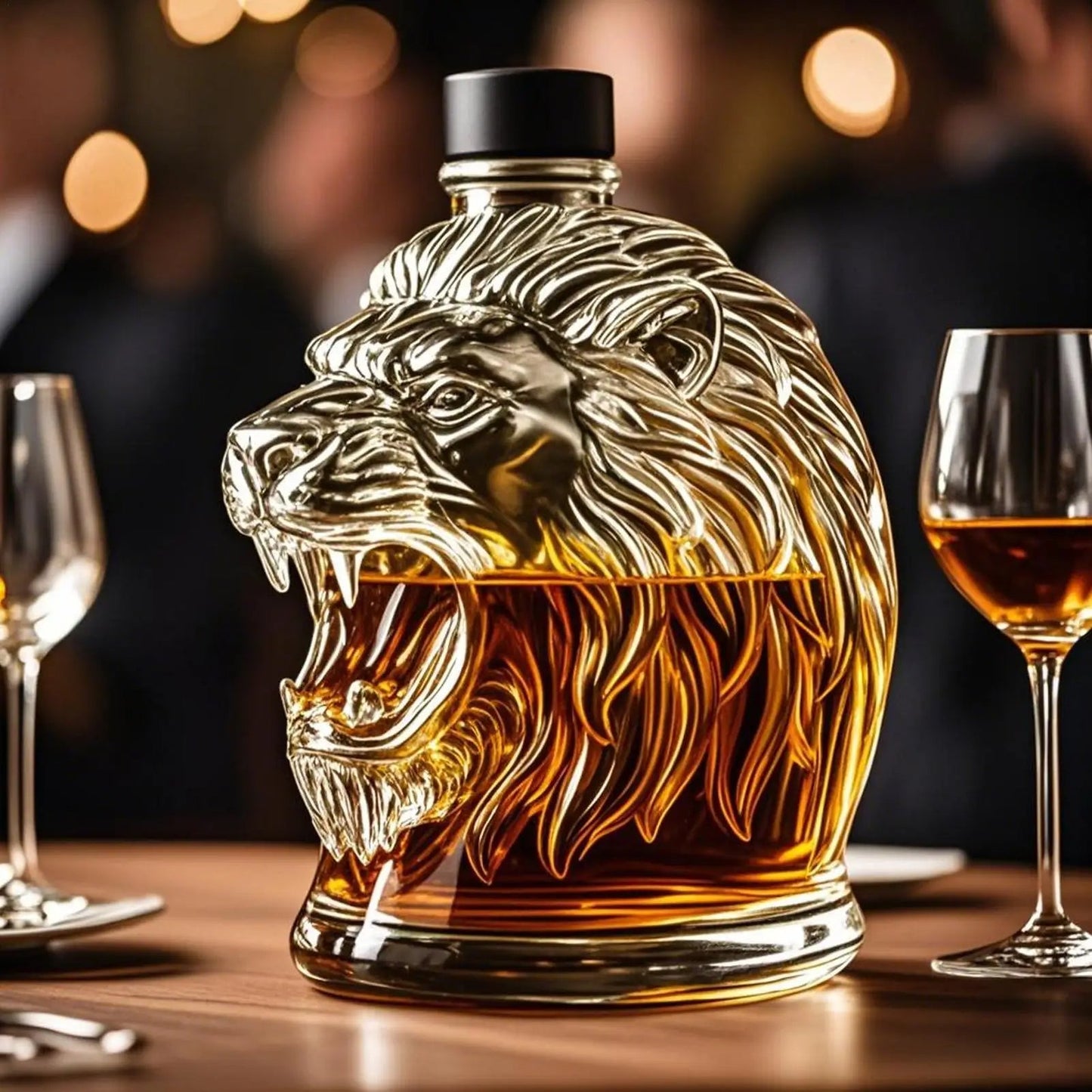 Animal-Shaped Whiskey Decanter - Unique Liquor Dispenser Bottle for Scotch, Bourbon & Tequila | Gift for Men, Dad, Husband (750ml)