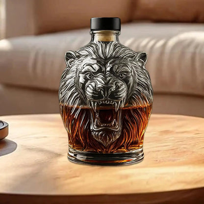 Animal-Shaped Whiskey Decanter - Unique Liquor Dispenser Bottle for Scotch, Bourbon & Tequila | Gift for Men, Dad, Husband (750ml)