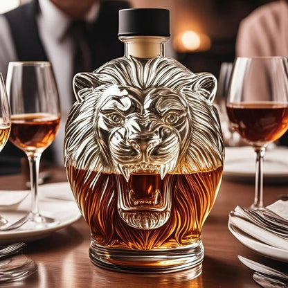 Animal-Shaped Whiskey Decanter - Unique Liquor Dispenser Bottle for Scotch, Bourbon & Tequila | Gift for Men, Dad, Husband (750ml)
