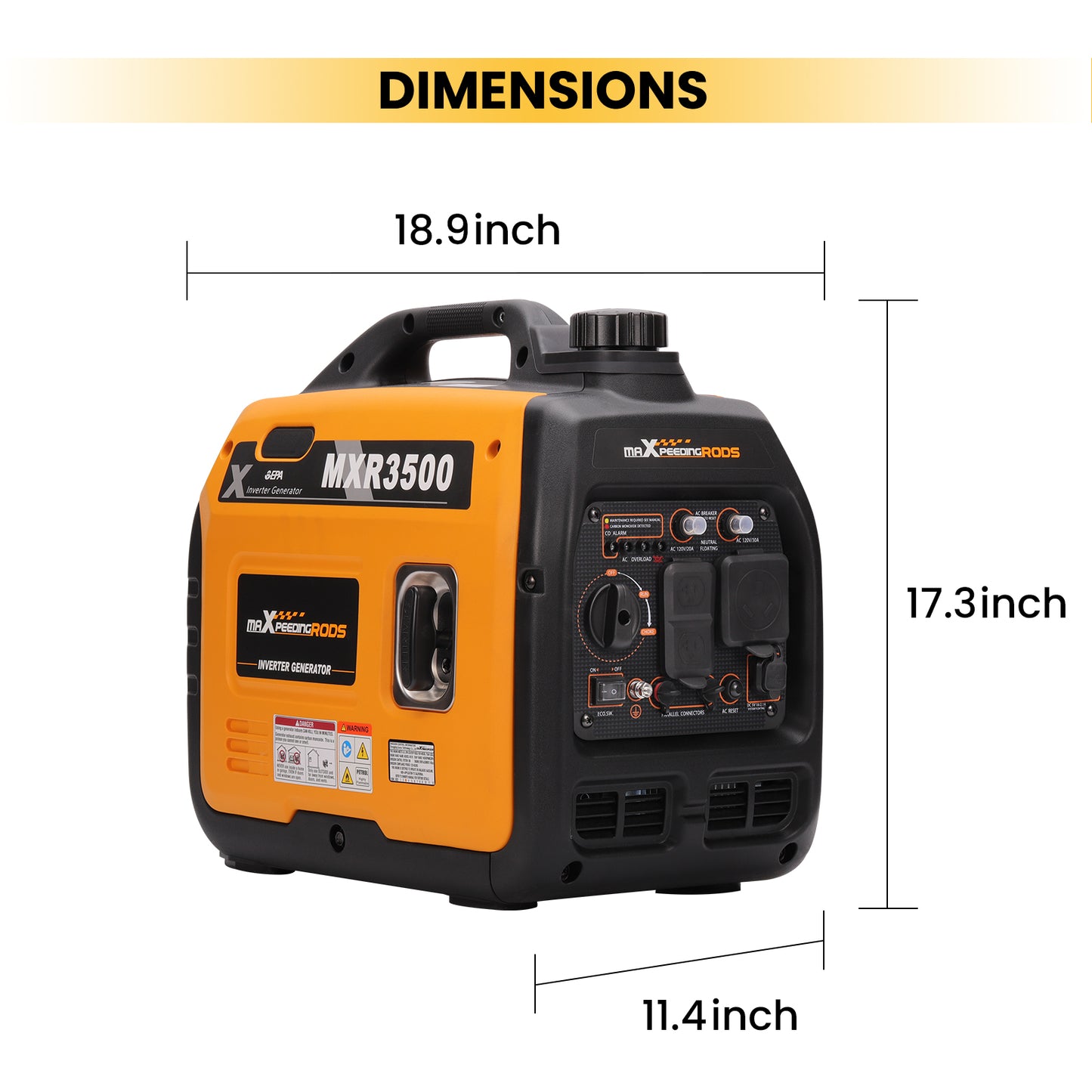 3.5KW Ultra Quiet Compact Portable Suitcase Inverter Generator Lightweight-Prohibited Platform-Amazon-Walmart-Temu