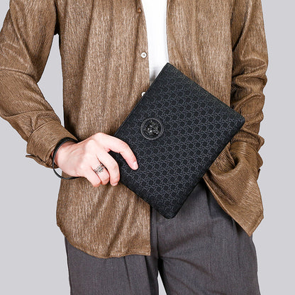 Woven-texture Personalized Clutch With A Simple Minimalist Design And Large Capacity